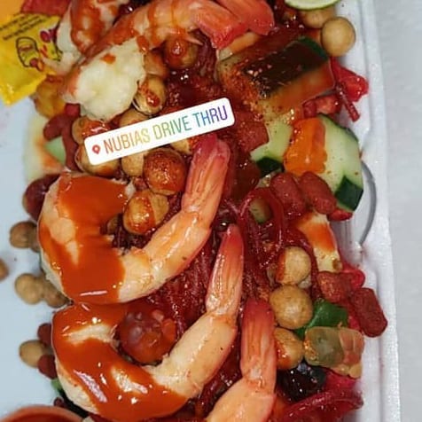 Pepinos Preparados with Shrimp.